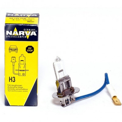 Лампа накаливания H3 12V 55W PK22s Narva