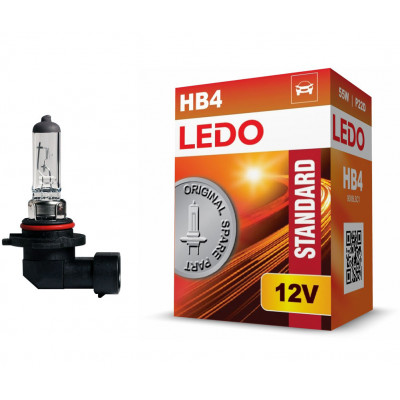 Лампа накаливания HB4 12V 55W P22D Ledo